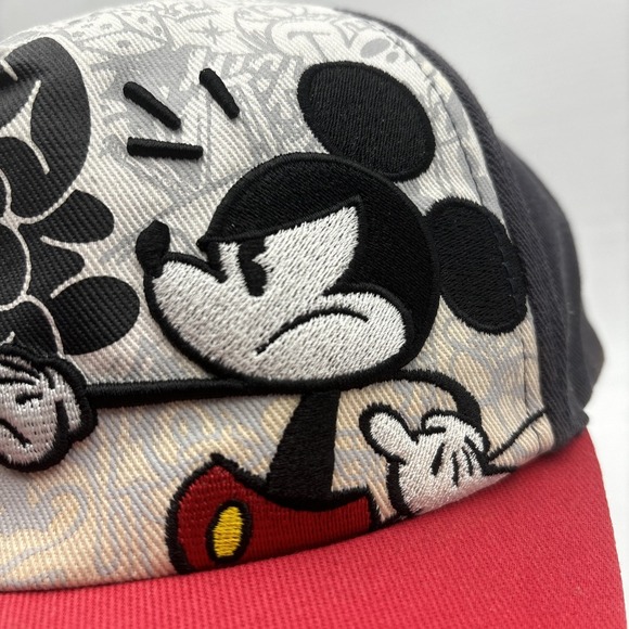 Disney Parks Mickey Mouse Urban Graffiti Flat Bill Snapback Cap Hat Embroidered - Picture 5 of 9